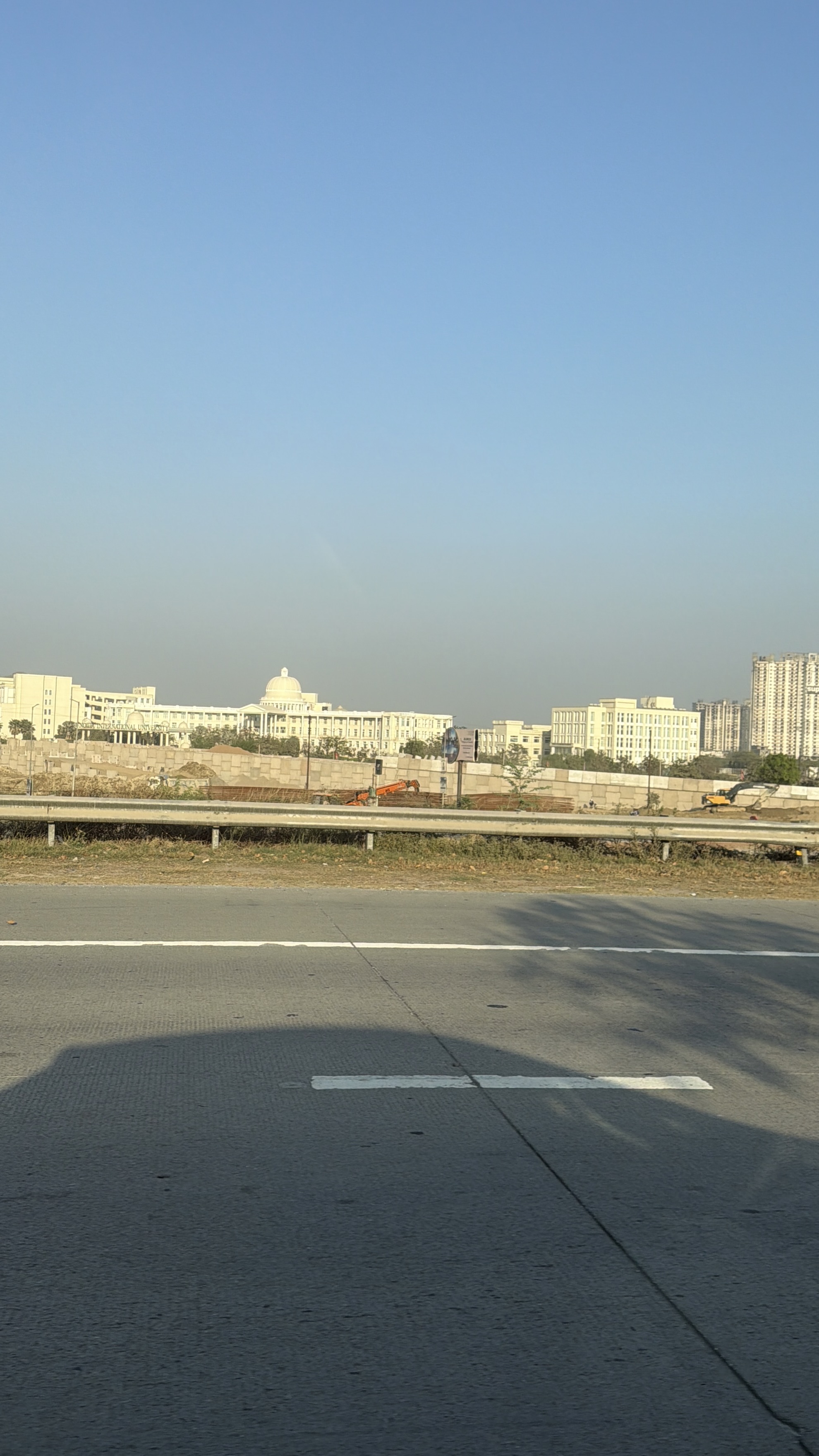 Youth for Yoga team on the road driving through Uttar Pradesh toward Ferozabad