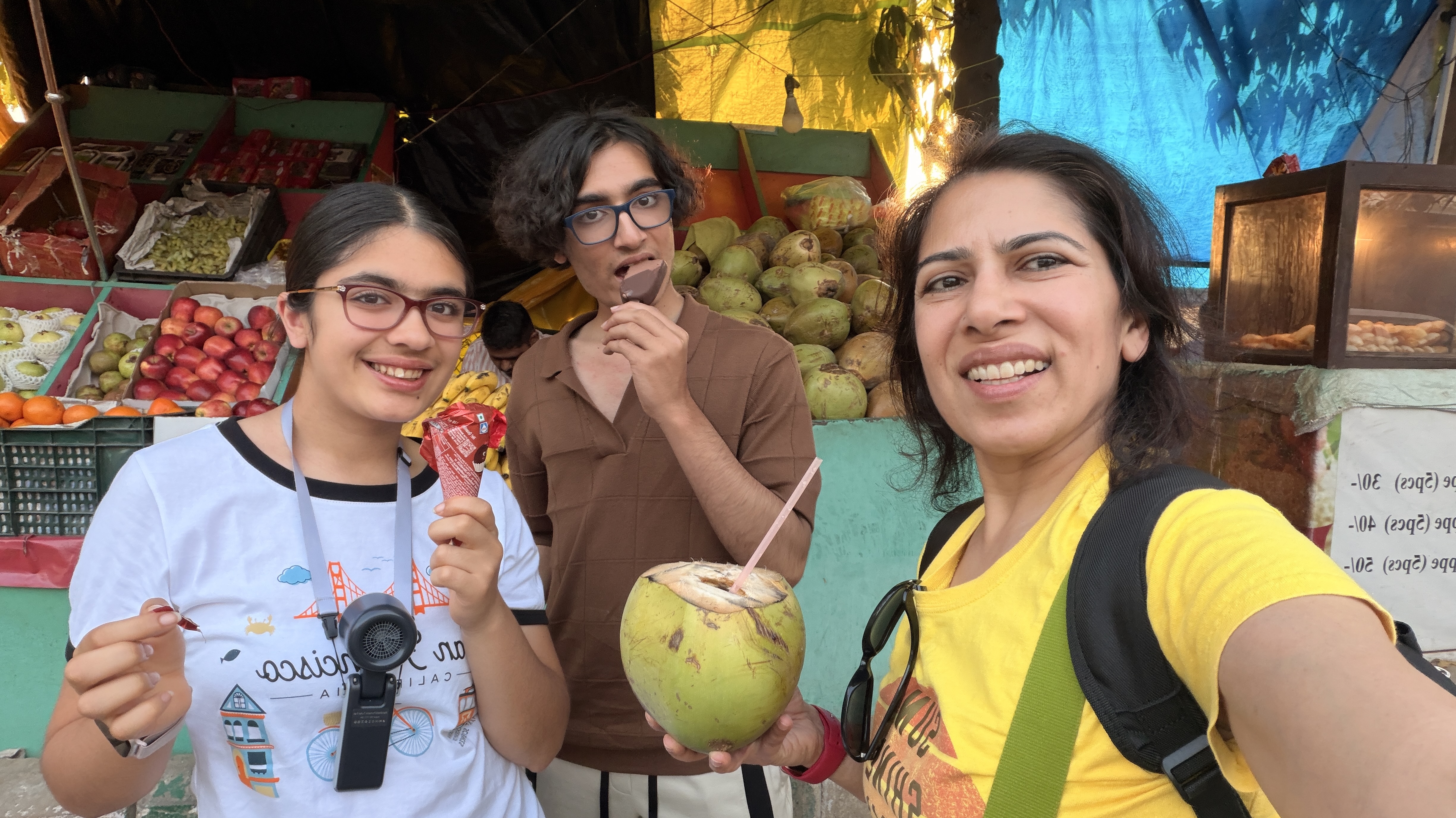 Youth for Yoga team traveling through rural Uttar Pradesh on the way to Ferozabad