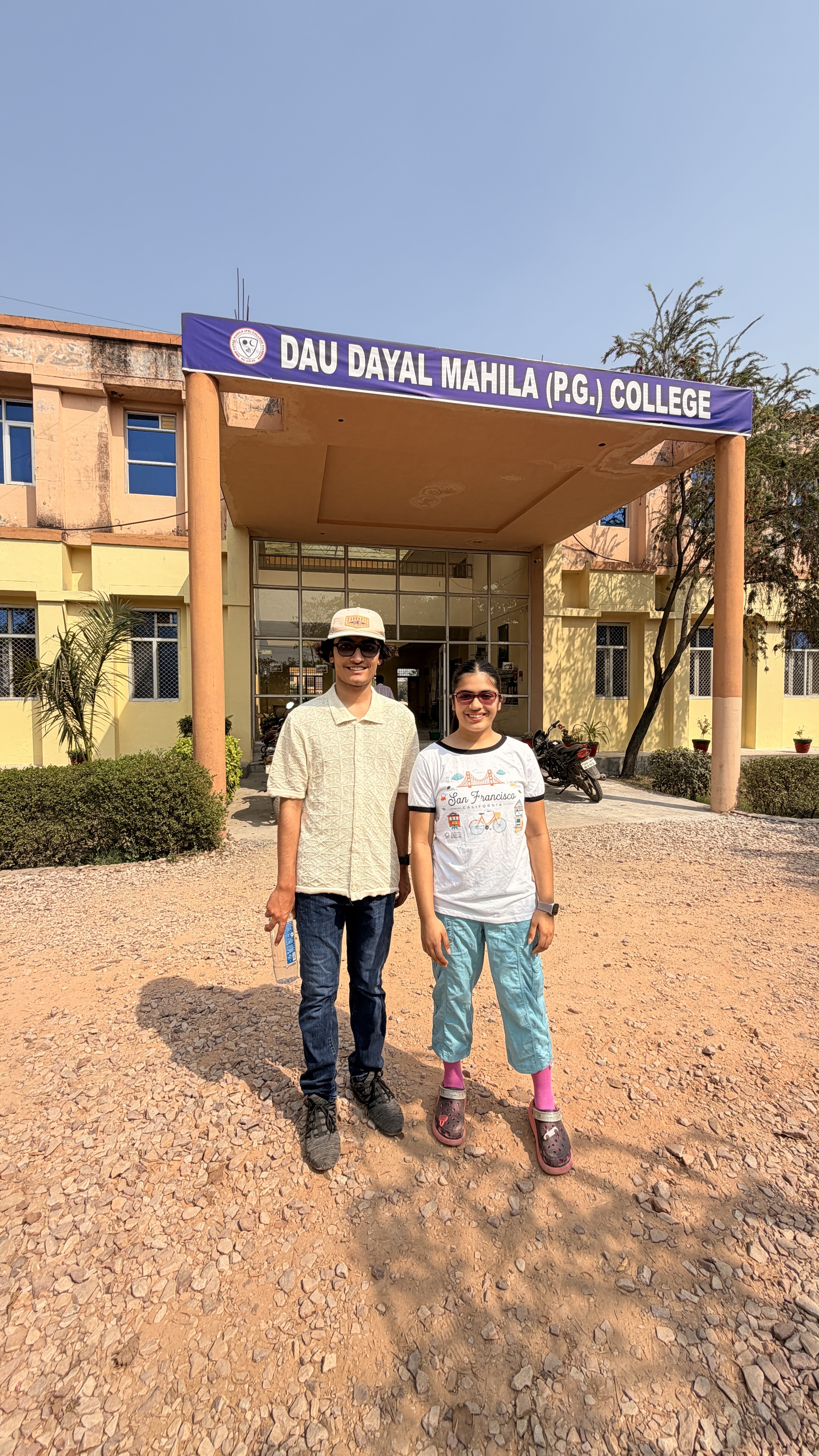 Youth for Yoga team exploring the city of Ferozabad between school sessions in India 2026