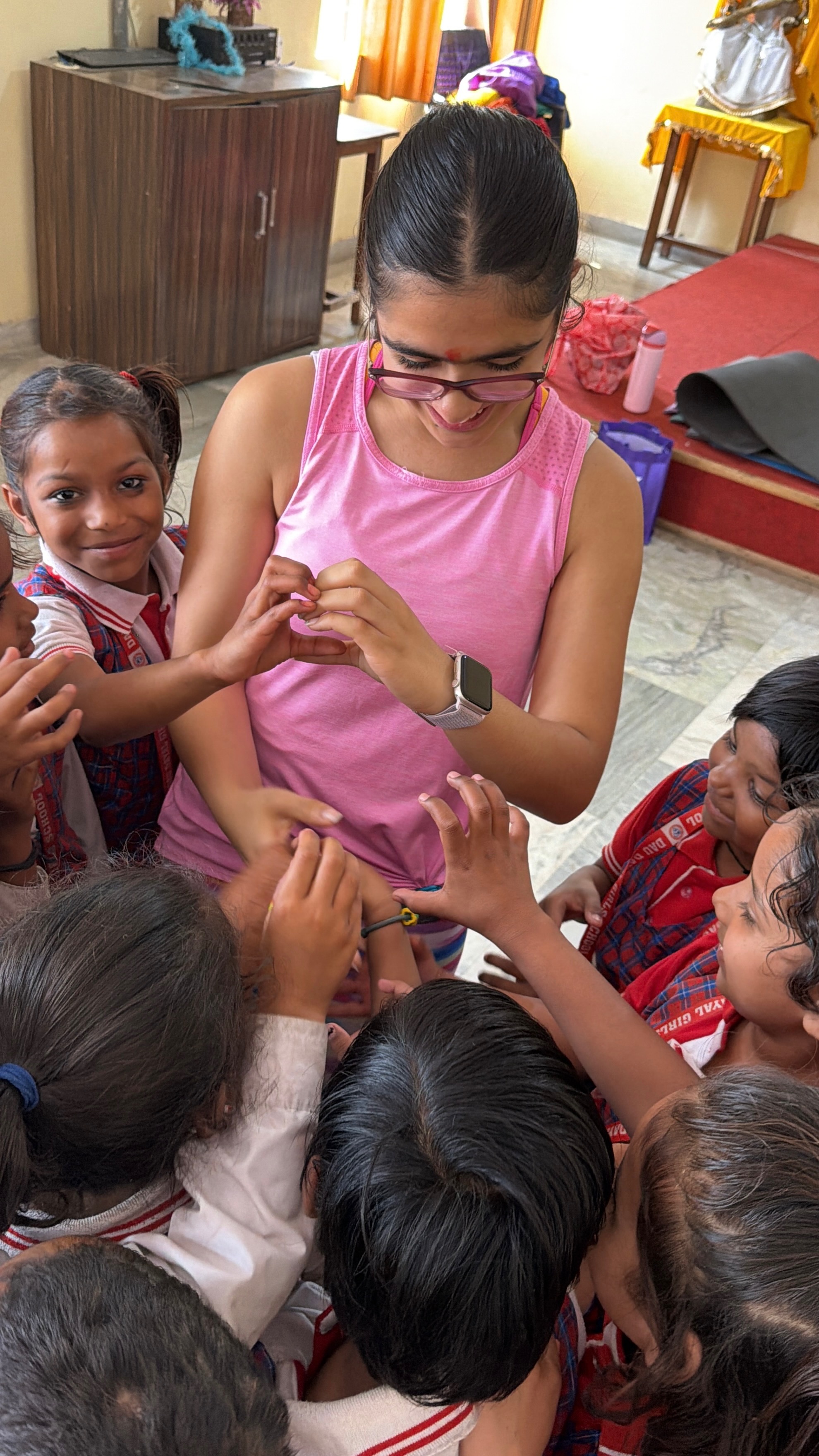 Final farewell with the students — Youth for Yoga leaving Ferozabad after the India Journey