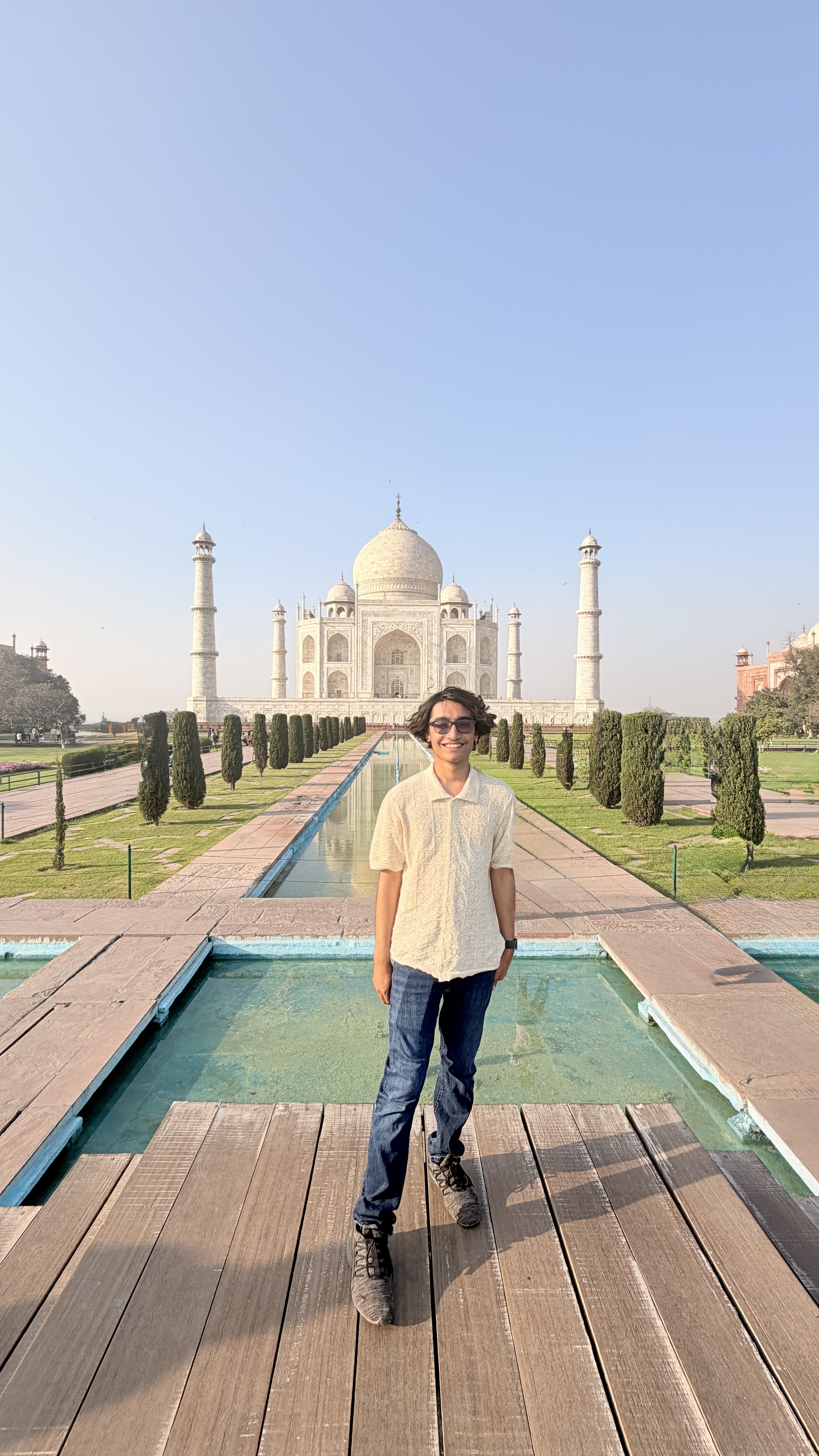 Taj Mahal seen through the main archway on the Youth for Yoga India Journey 2026