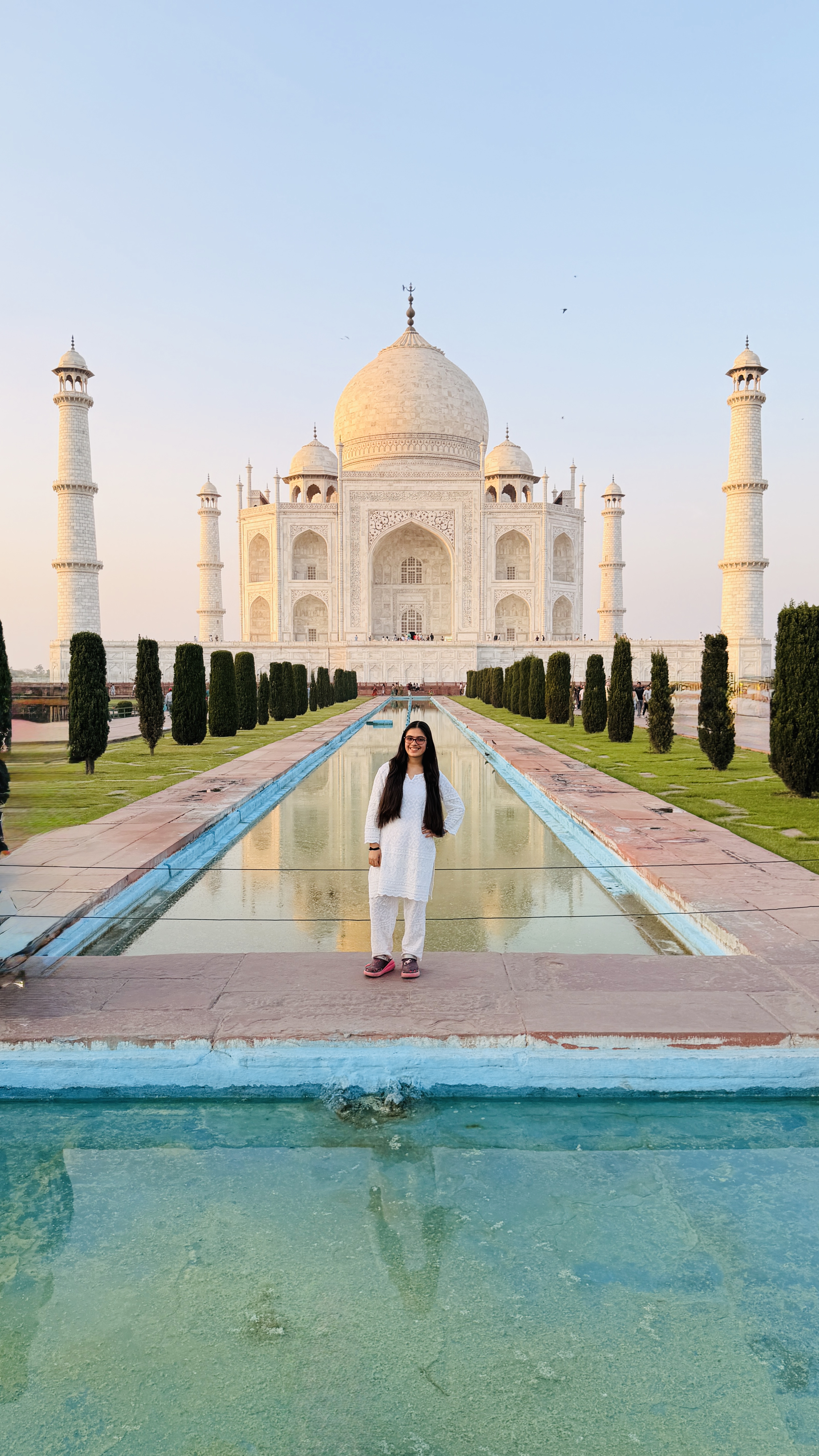 Close up of the intricate marble carvings on the Taj Mahal during the Youth for Yoga visit